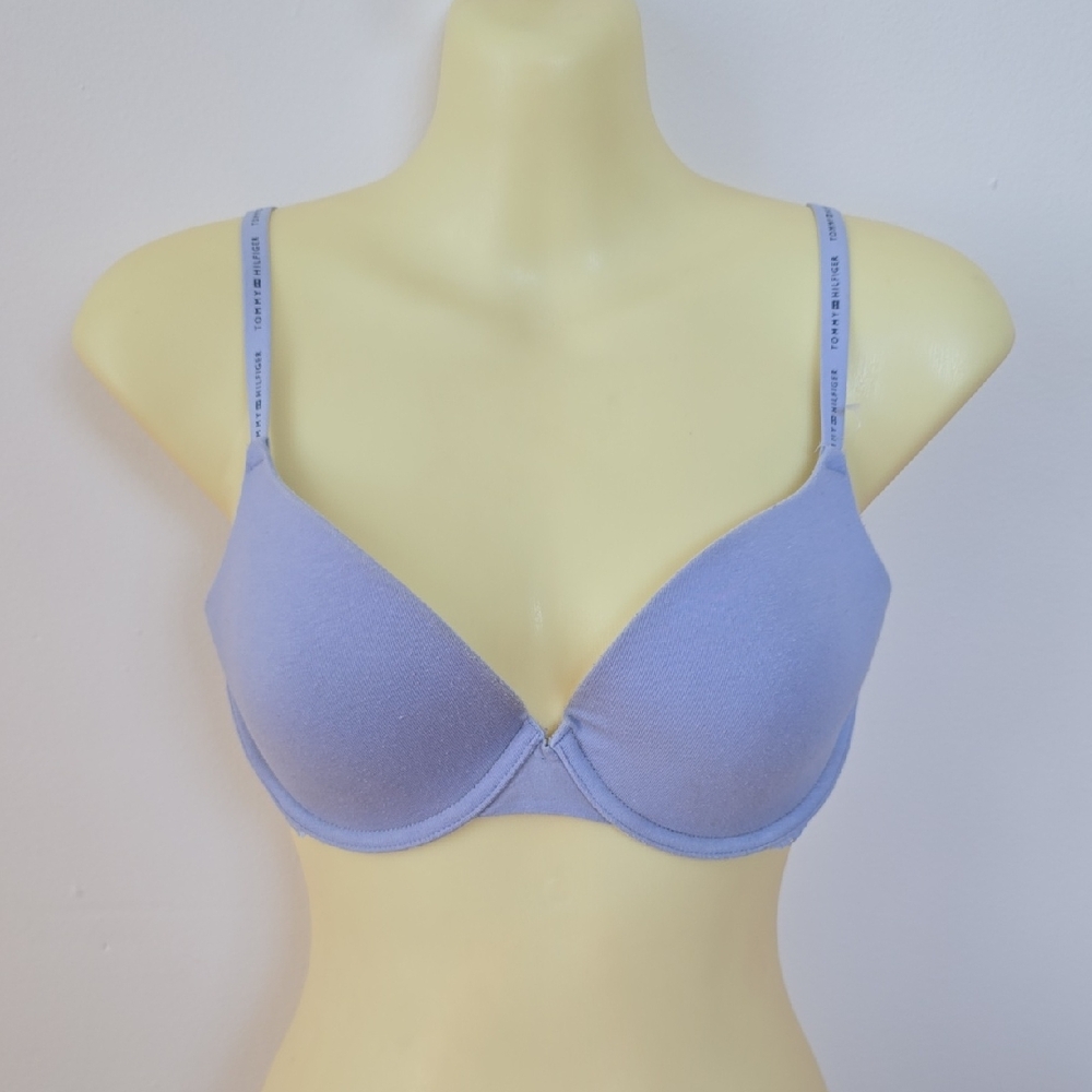 Tommy Hilfiger Push Up Bra Tshirt Light Purple 95% Cotton Bra Size 34C